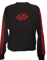 black text eira clothing stripe shoulder sweater